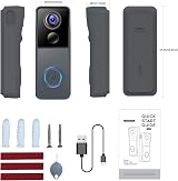 KAMEP 2K HD Wireless Video Doorbell WiFi PIR Motion Detection 2-Way Audio Night view 9