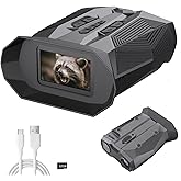 Night Vision Binoculars for Adults with Infrared | 20× Zoom Digital Night Vision Goggles with 4K Photos, 984ft Long Range, HD 3″ Screen, Rechargeable Battery – Best for Hunting, Wildlife, Surveillance