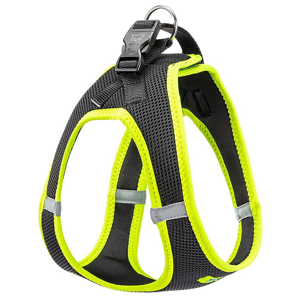 Ferplast Dog Harness Large Dog KAORI XL, Breathable, Padded and Adjustable Dog Harness, Easy to Wear, Reflective Edges, Chest 54-60 cm. Yellow