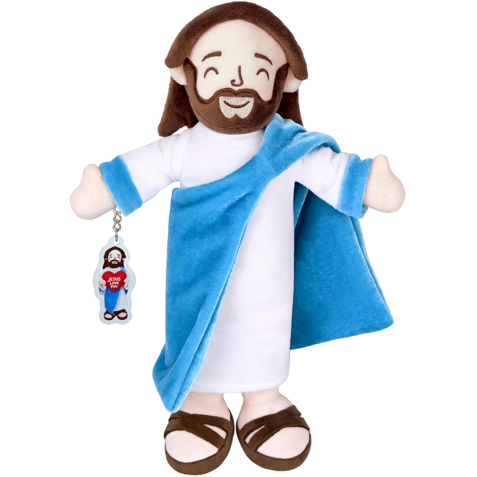 Enryounr Jesus Plush, Traditional Bible Style, Easter, Christmas & Baptism Exclusive! Cute Jesus-Shaped Collectible Dolls