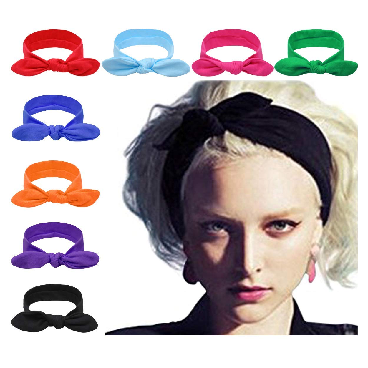 DRESHOW 8 Pack Women's Headbands Headwraps Hair Bands Bows Hair Accessories: Beauty