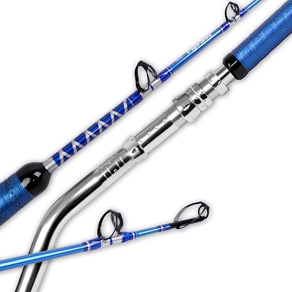 FIBLINK BENT BUTT FISHING ROD 2-PIECE SALTWATER OFFSHORE...