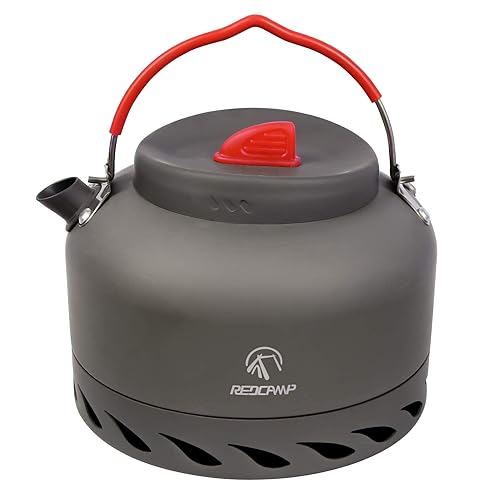 REDCAMP Outdoor Camping Kettle with Heat Exchanger, Aluminum