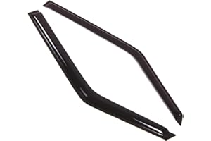 TuningPros Outside Mount Window Vent Visors Rain Guards Compatible with Ford Mustang 1988-1993 | Side Window Wind Deflectors Rain Shields | Smoke Tinted, 2 Pcs Set, DGWV-183