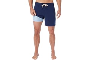 Fair Harbor The Bayberry Trunk –– Men's Swim Suits with Liner, 7-inch Inseam –– Anti-Chafe Classic fit Swim Trunks