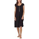 Eileen West Sleepwear & Loungewear for Women - Modal Jersey Knit Collection - Soft Lightweight Knee-Length Nightgown