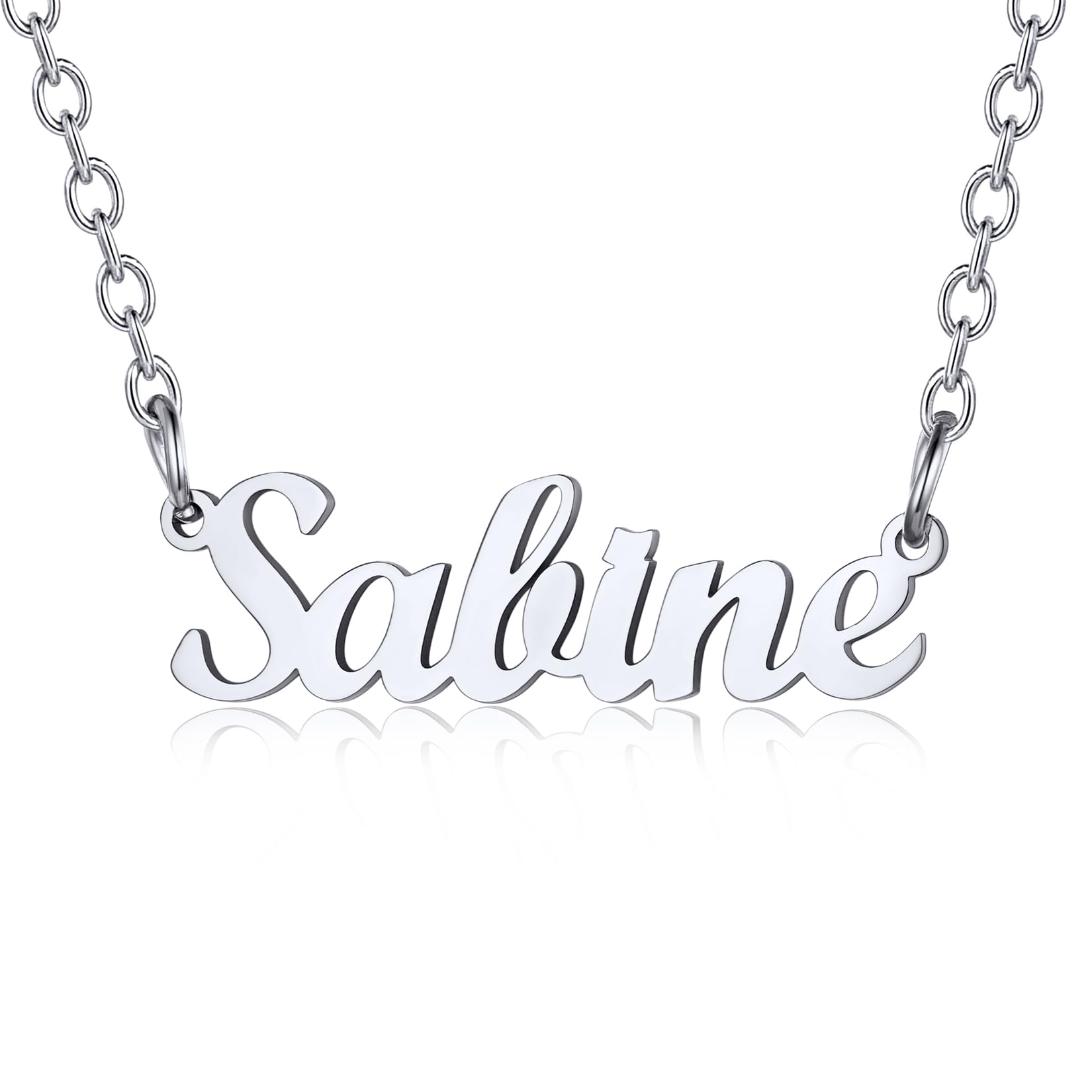 U7 Necklaces Name Pendant For Teen Girls Saline Custom Necklace Womens