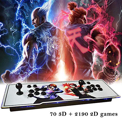 XFUNY Arcade Game Console 1080P 3D & 2D Games 2260 in 1 Pandora’s Box 70 3D Games 2 Players Arcade Machine with Arcade Joystick Support Expand 6000+ Games for PC / Laptop / TV / PS4