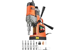 VEVOR Mag Drill Press, 1300W 1.57" Boring Diameter, 2922lbf Power Portable Magnetic Drill, 810 PRM, 11Pcs Drill Bits Electric Drilling Machine for Metal Surface, Industrial and Home Improvement