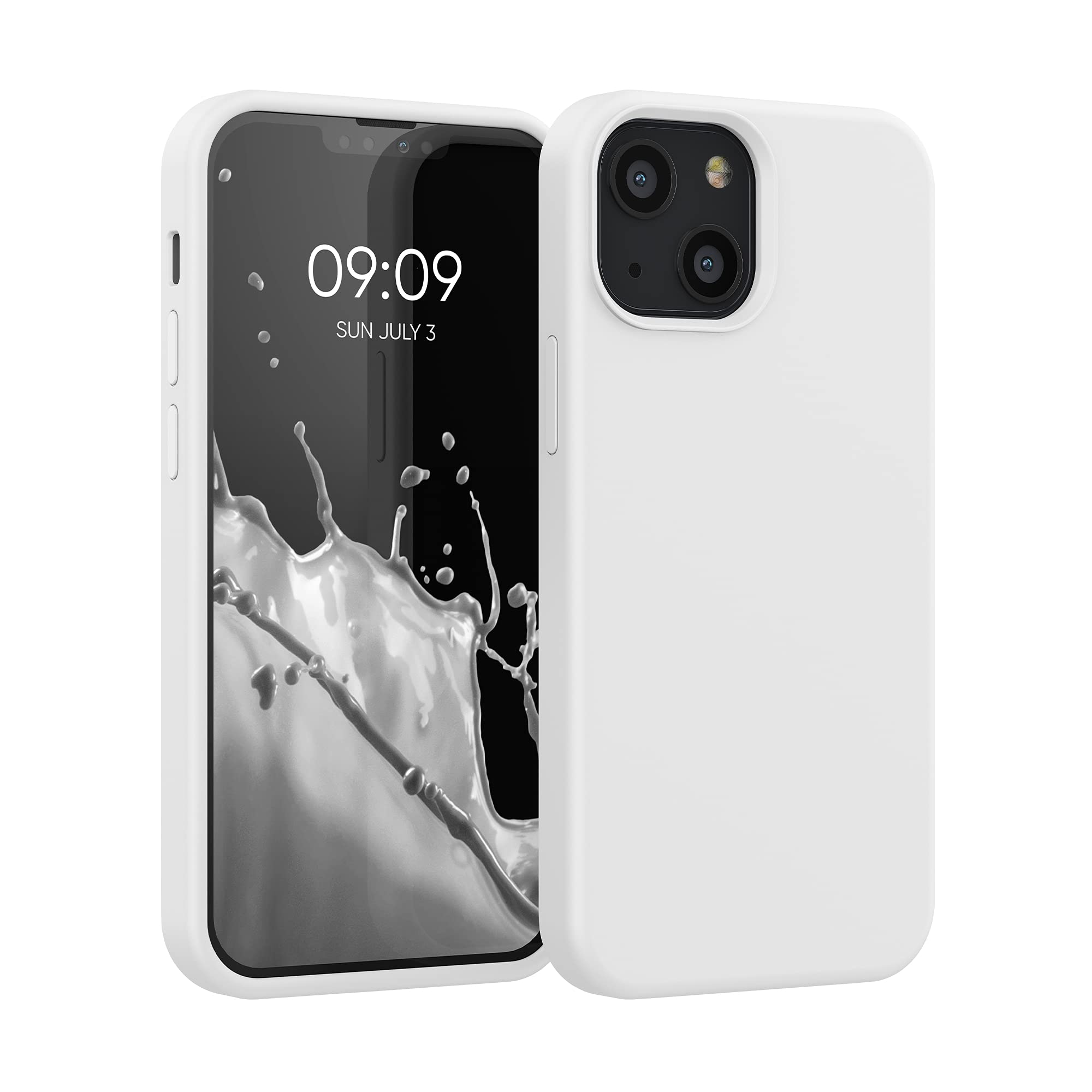 kwmobile Case Compatible with Apple iPhone 13 mini Case - TPU Silicone Phone Cover with Soft Finish - White — image 1