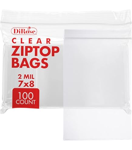 Clear Reclosable Polyethylene Bag, 8 x 10 (4 mil