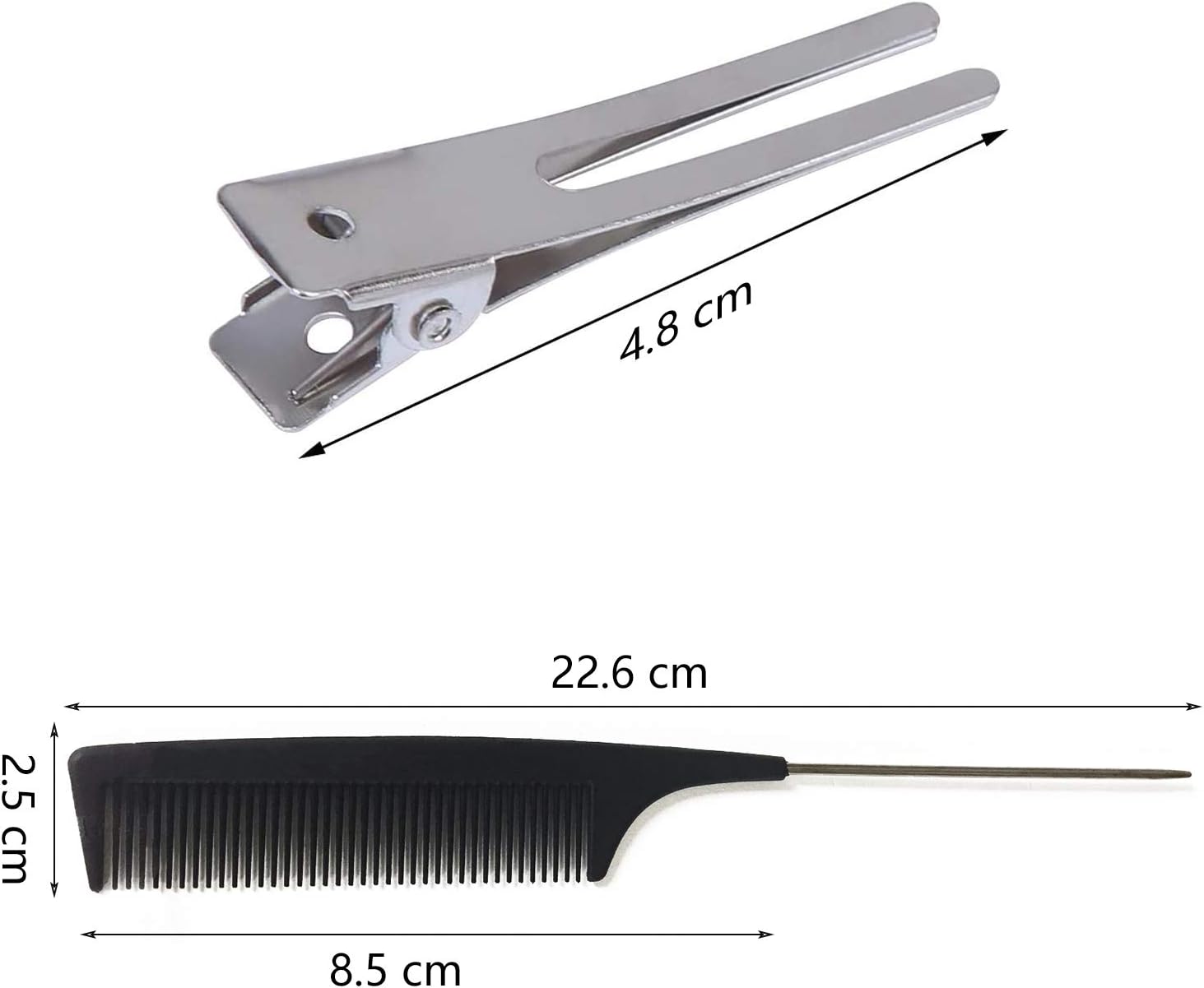 VEGCOO 60 Pack Profession Hairdressing Double Prong Pin Curl Clips - Image 3