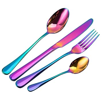 Comficent Juegos de Cubiertos Cuchillos de Acero Inoxidable ...