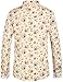 SSLR Men's Floral Cotton Casual Long Sleeve Hawaiian Shirt (Medium, Yellow)