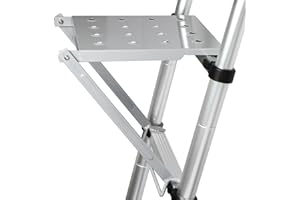 TooCust Platform Accessories for Painters, Anti-Slip Extension Ladder Work Platform System, Work Tray for Tools, Heavy Duty Accessory for Most Ladders, 400 lbs Capacity (Silver)