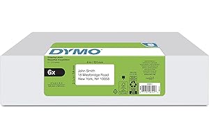 DYMO Authentic LW Standard Shipping Labels for LabelWriter Label Printers, White, 2-1/8" x 4", 6 rolls of 220 (1320 Total)