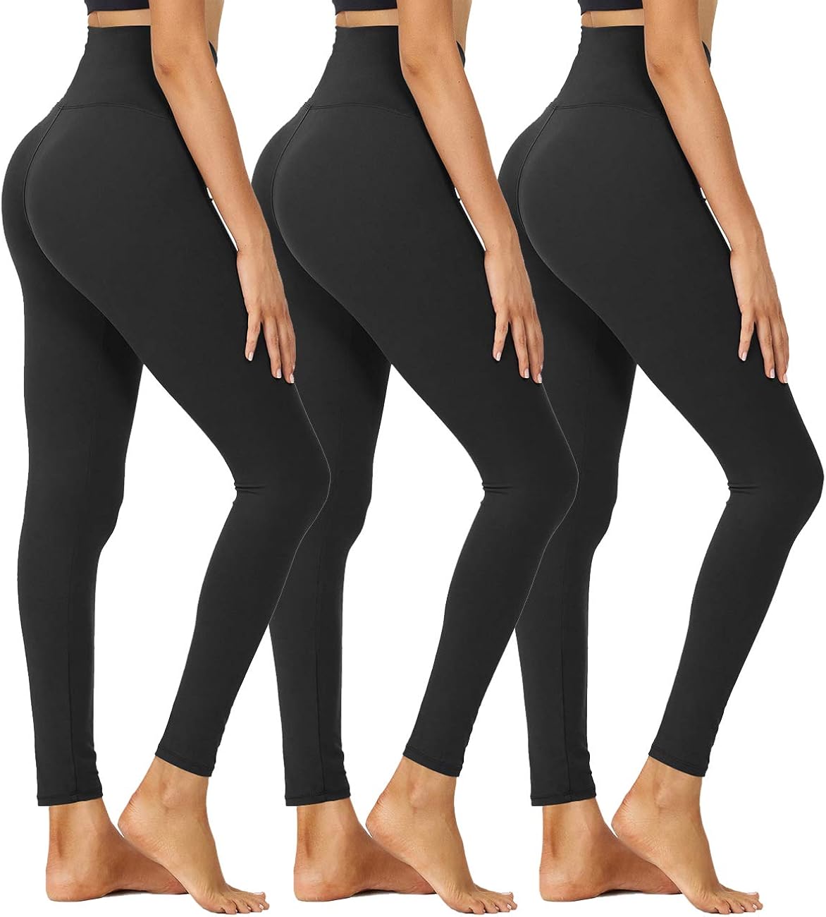 HIGHDAYS High Waisted Leggings for Women - Tummy Control 4 Way Stretch Pants for Athletic Workout Yoga: Clothing