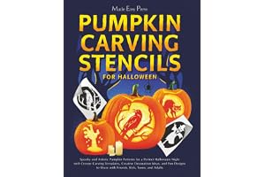 《Pumpkin Carving Stencils for Halloween: Spooky and Artistic Pumpkin Patterns for a Perfect》封面，作者 Made Easy Press