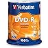 Verbatim 4.7GB up to 16x Branded Recordable Disc DVD-R 100-Disc FFP 97460
