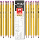 ARTEZA #2 HB Wood-Cased Pencils - Pre-Sharpened - Latex Free Erasers - (Box of 12)