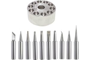 ShineNow Quality T18 Soldering Tips 10pcs Replacement Tips for Hakko FX-888D FX-888 FX8801 FX-600 T18 with A Solid Metal Tip Holder