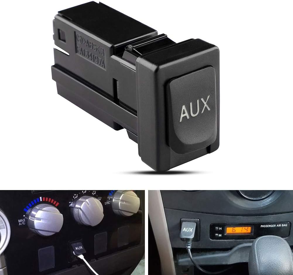 Auxiliary Input Jack Adapter 8619002010 for Toyota Corolla Sienna Highlander