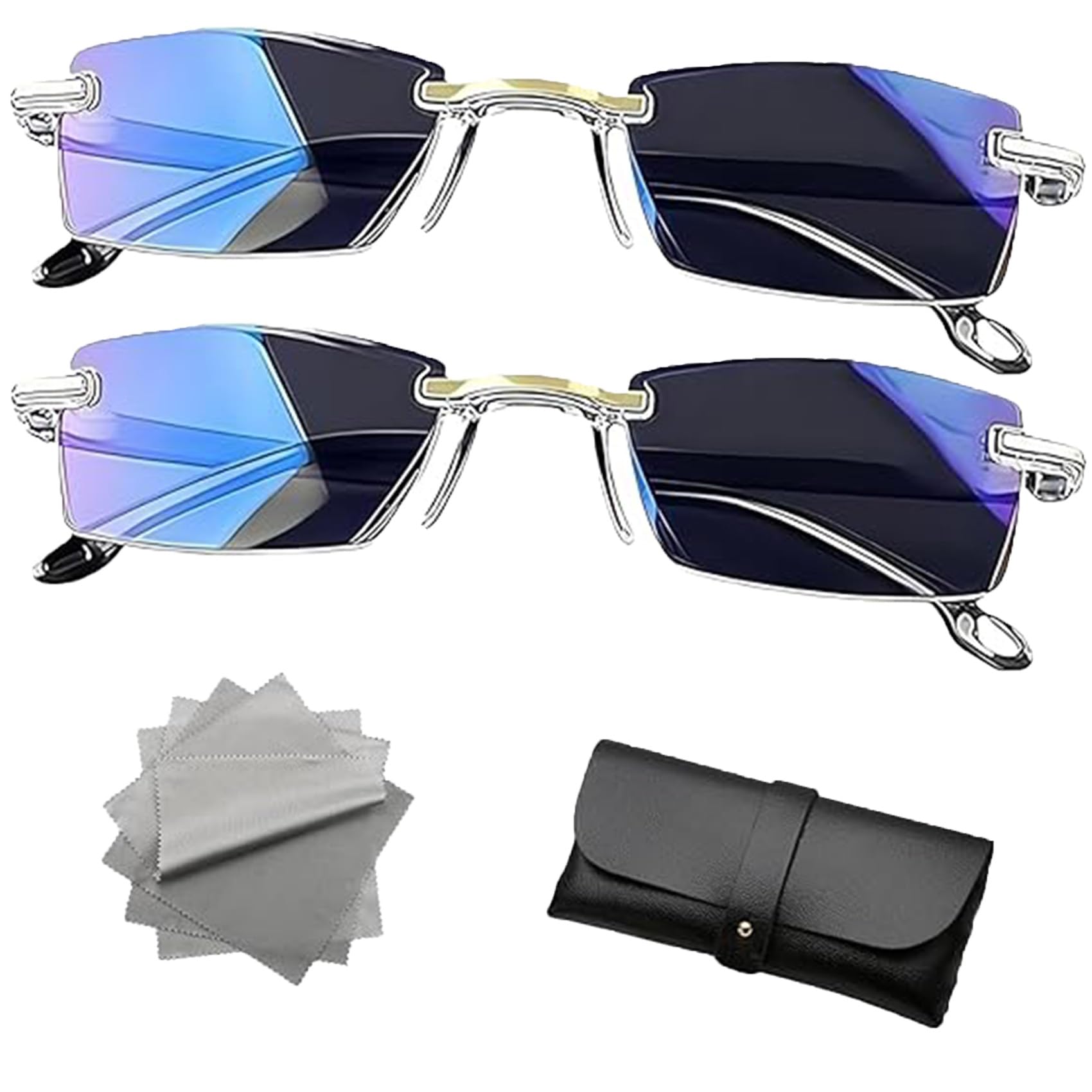 KBKBKY 2026 Upgraded Vision Pro Eye Glasses Self Adjusting for Women/Men (2 Sets)