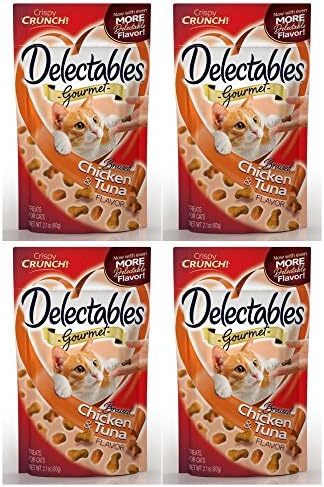 Delectables Gourmet Crunchy Cat Treats - Braised Chicken &amp; Tuna (4pack)