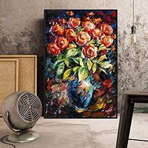 Floating Framed Canvas Wall Art for Living Room, Bedroom Bouquet Canvas Prints for Home Decoration Ready to Hang - 16x24 inches