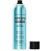 Revolution, Superfix Hydra Cool Prep + Fix Continuous Fixing Mist, Hydrating Face Spray for Makeup, Infused with Aloe Vera, Vegan & Cruelty Free, 5.7 oz