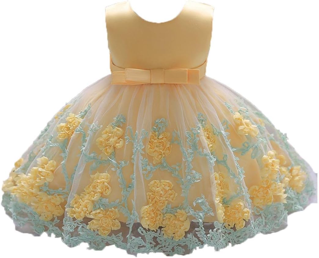 Dress, Tunic Dresses for 0-18 Months Baby Girls Flowers Tutu Dress Pageant Birthday Party Wedding Formal Dress