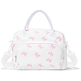 MEXS Insulated Lunch Bag for Women Men Large Reusable Lunch Box Adult Leakproof Portable Cooler Tote Bags for Work Picnic Bowknot