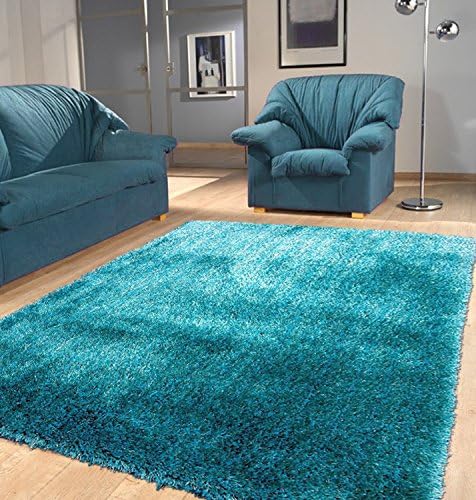 On Sale! Gorgeous &amp; Superior Quality Shag Solid Rug, Turquoise, Soft and Fuzzy Rug, Size ~5 X 7 Ft on Sale!