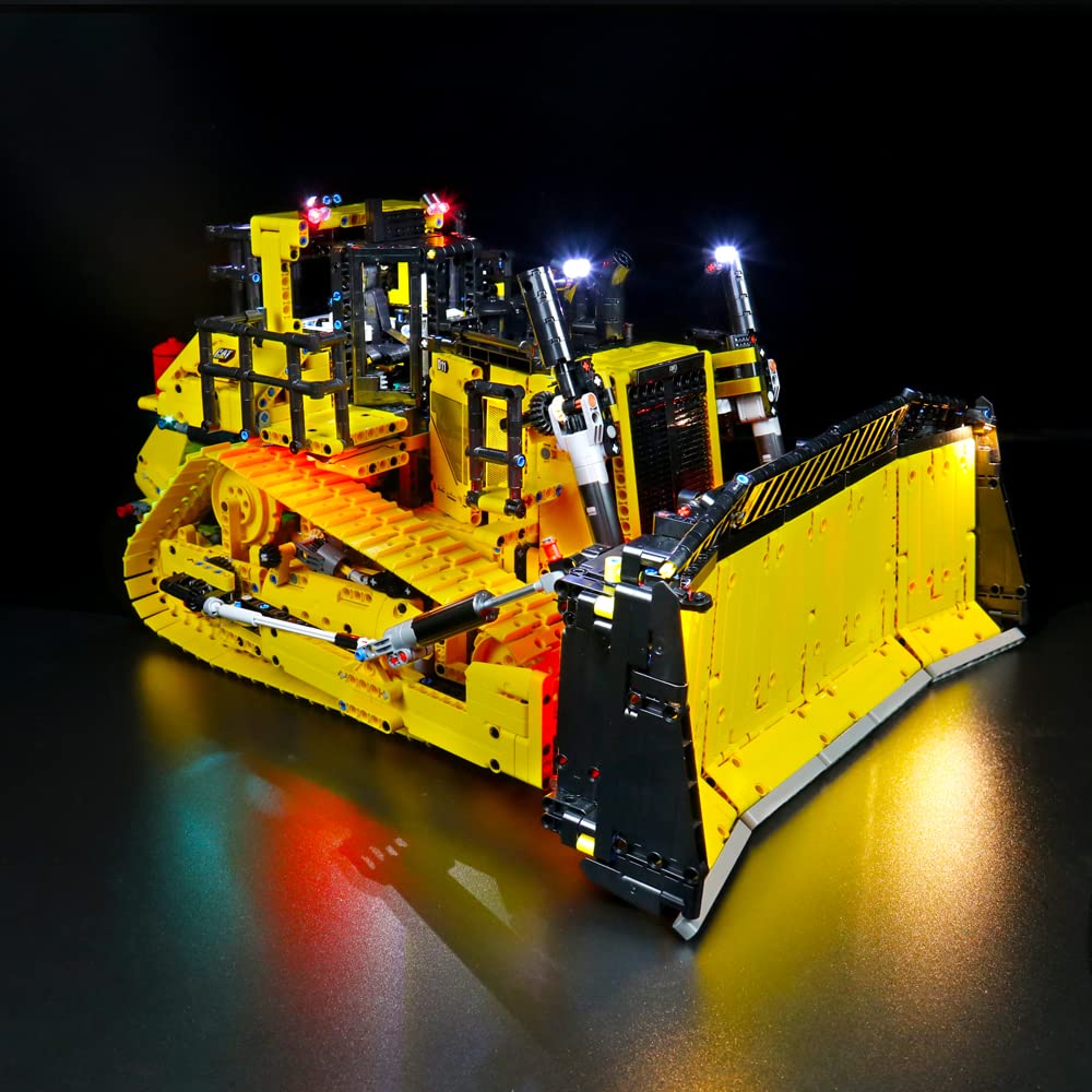 LocoLee Led Light Set for Lego Cat D11 Bulldozer (Not Include Lego Model),Decoration Light Kit for Lego 42131 Technic Cat D11 Bulldozer,Creative Gift(Remote Control-Light Set,NO Lego)