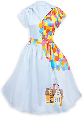 Disney Up Balloons House Carl Fredricksen and Russell Robe pour femme -  Bleu - 34X plus: Amazon.fr: Vêtements et accessoires