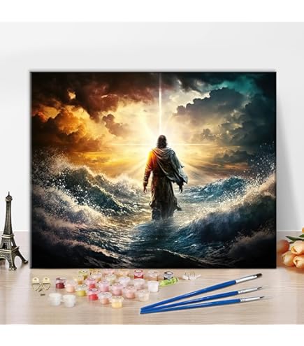 Amazon.com: TISHIRON Paint by Numbers Christian Jesus Painting