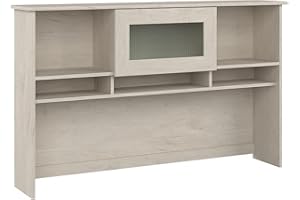 BUSH BUSINESS FURNITURE Bush Furniture Cabot 60W Desk Hutch in Linen White Oak