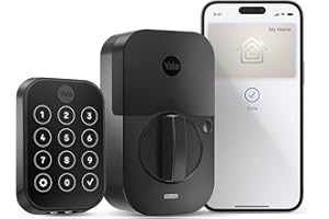 Yale Assure Lock 2 Plus Apple Home Keys (Tap to Open) Deadbolt, Black Suede Smart Keyless Entry Door Lock with Wi-Fi Connected Keypad for Code Entry and Remote Access, YRD450-N-WF1-BSP