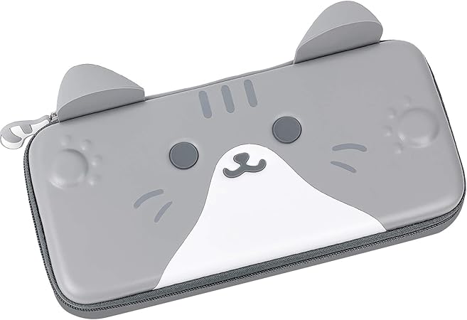 Amazon 猫の耳 Switch ケース ニンテンドースイッチ ケース かわいい 任天堂switch ケース Puレザー 軽量して大容量あり 対応switch本体 ゲームカード10枚 Joy Con ケーブル イヤホンなどの小物保護カバー 防塵 防汚 耐衝撃 持ち運びに便利 Geekshare