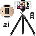 UBeesize Phone Tripod, Portable and Adjustable Camera Stand Holder with Wireless Remote and Universal Clip, Compatible with C