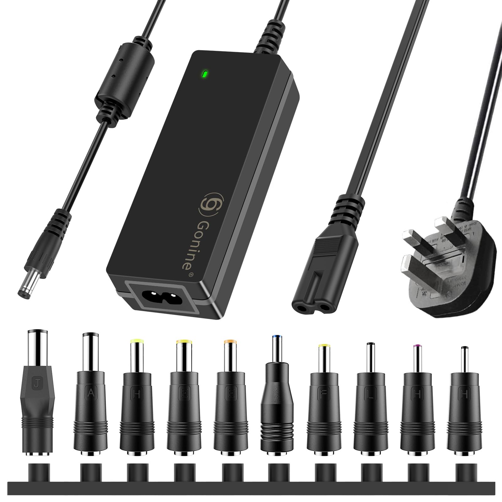 Gonine 19V 3.42A Laptop Charger, 19 Volt 3.42A 3.15A 2.37A 2.1A 1.75A Power Supply Adapter for HP Acer Samsung Fujitsu Lenovo Asus Gateway IBM Sony LG TV Monitors