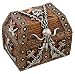 Old River Outdoors Pirate Chest Octopus/Skull & Crossbones Trinket Storage Mini Jewelry Box with Anchor, Chain, Sword and Ship Accents