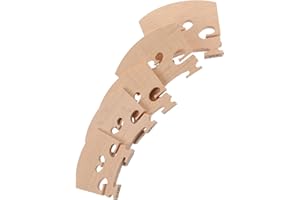 BESPORTBLE 5pcs 1/2 Size Maple Violin Bridge Set Wooden Violin Bridge Replacement Parts with Adjuster and Daily