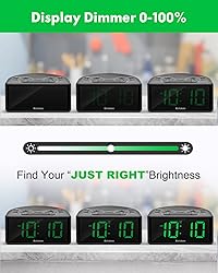Ratakee Digital Alarm Clock Radio for Bedroom with