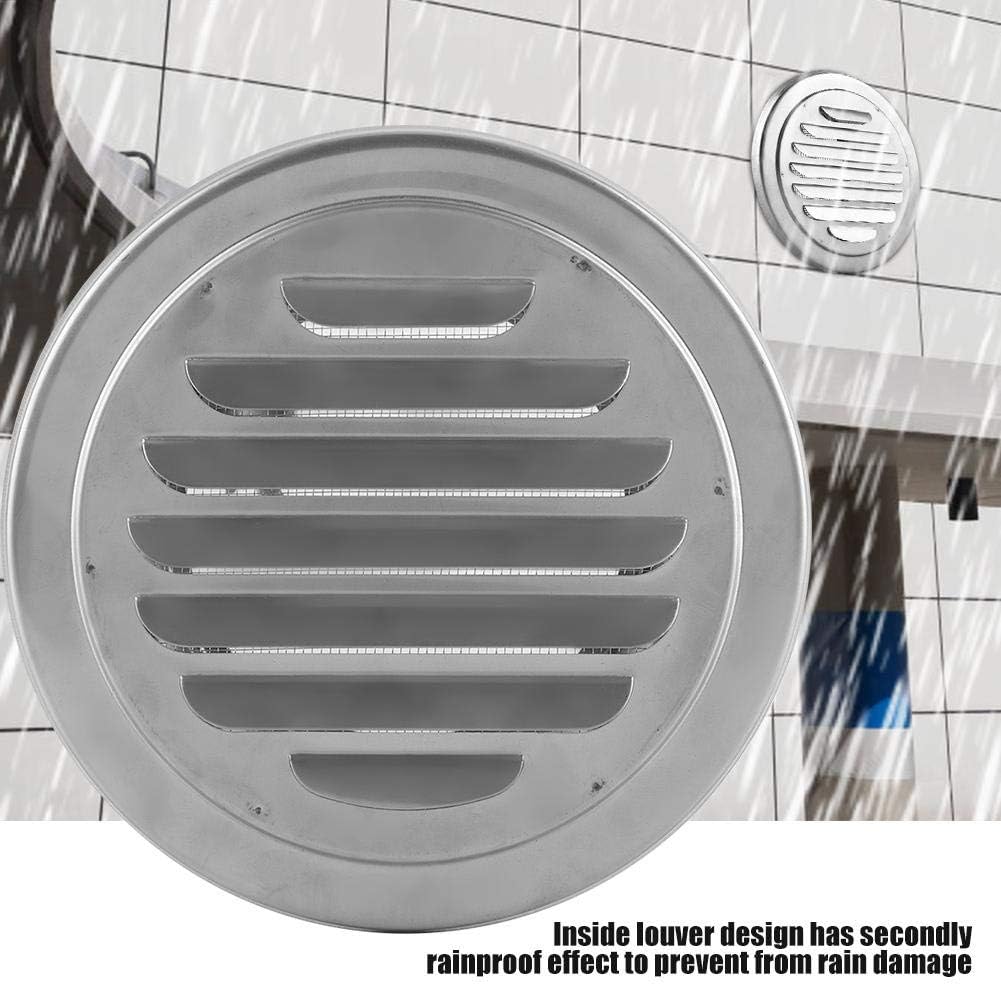 Round Air Vent Grille, Stainless Steel Wall Air Vent Flat Grille Ducting Ventilation Cover Outlet Insect Mesh - Image 5