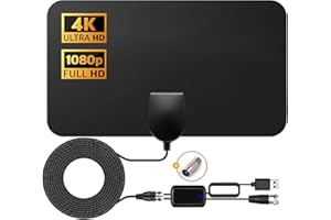 IANTAT 2025 TV Antenna for Smart TV,TV Antenna for Local Channels,TV Antenna Indoor 450+ Miles Long Range,TV Antenna with Amplifier 360° Signal Booster-HD Antenna Supports 4K 8K,1080p TVs-16ft