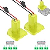 KOEZEOI 2 Pack Power Wheels Adapter for Ryobi 18V Battery, Converter Kit with Fuses & Wire Terminals & 12AWG Wire, Power Connector for DIY RC Car Toys and Ride On Truck