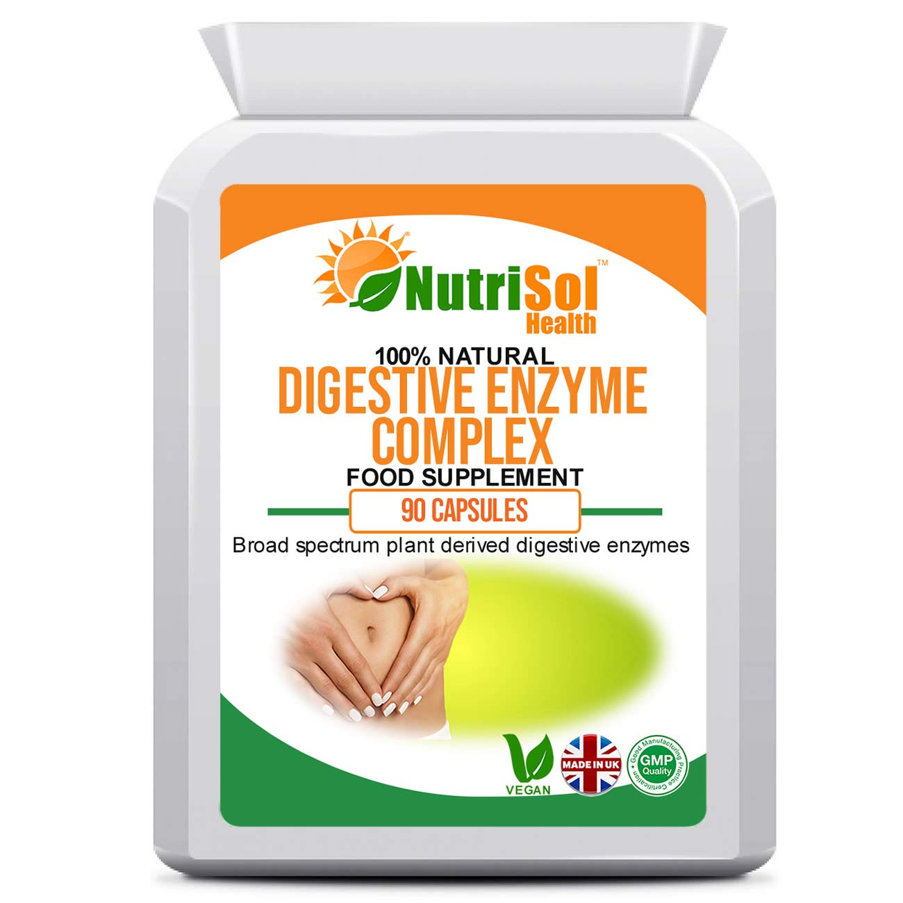 Buy Sol Digestive Enzyme Complex 90 s Peppermint, Ginger, Apple Cider