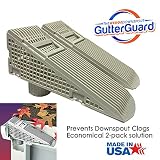 The Gutter Guard - Wedge Eliminates Downspout Pipe Clogs From Leaves and Debris - 2-Pack