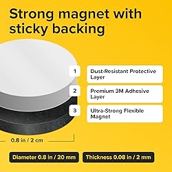 X-bet MAGNET Round Flexible Magnets with Adhesive